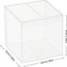 10pcs Square Transparent Plastic Candy Gift Boxes, Suitable For Birthday, Wedding Party Candy And Dessert Packaging - Clear - View 10