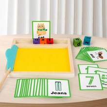 Montessori Early Education Alphabet Puzzle Toys, Children's Enlightenment Cognitive Learning Sand Painting Set