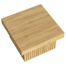 Elegant Wooden Coffee Table With PB Tabletop And MDF Base – Modern Design, Robust And Versatile, Ideal For Living Room, Dining Room And Office – 79x79x46 Cm - Natural Color - View 11