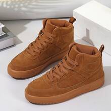 Women's Retro Style Sneakers, Thick Sole Design, Breathable Material, Casual Wear & Versatile For Everyday Outings - Brown - View 15