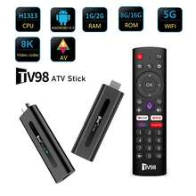 TV98 ATV Stick, Android 14 System, H313 Quad-Core Processor, Supports 8K Video, 2.4G/5G WiFi, Bluetooth 5.0, Voice Control, Smart TV Box, HD Player, Comparable To M98 Y10, Fashionable Accessory, High-Performance Device (2+16GB) - Black - View 11