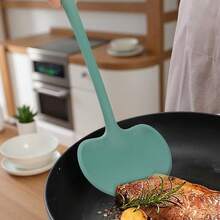 1pc Silicone Mushroom Shaped Long Handle Spatula, Non-Stick Pan Scraper, Heat Resistant Cooking Spatula, Silicone Cooking Utensil, Stir Fry All-In-One, Easy To Clean, Practical Kitchen Tool, Cooking Essential - Multicolor - View 6