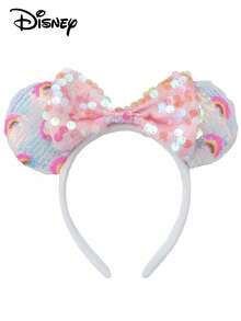 Disney 1 chiếc băng đô cài tóc hình chuột Mickey đính sequin, có 2 kiểu (lấp lánh cầu vồng/trái tim tím ngọt ngào), các chi tiết sequin sáng tạo kết hợp với thiết kế chuột Minnie, sự kết hợp rực rỡ và ngọt ngào, phụ kiện bắt mắt cho các buổi đi chơi và tiệc tùng, mang đến không khí mộng mơ cho diện mạo của bạn, dễ dàng thay đổi kiểu tóc, phụ kiện tóc độc đáo để nâng tầm trang phục của bạn, băng đô cài tóc, phụ kiện đội đầu, phụ kiện làm đẹp tại nhà, phụ kiện tóc. - Nhiều màu - Xem 4