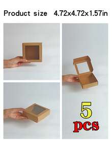 10/30个装白色小礼盒，带透明窗口，适用于珠宝、肥皂、糖果等，手工制品纸板包装，装饰性扁平散装盒，适合礼品、工艺品、赠品、婚礼派对、新娘送礼会等场合。