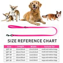 1条狗绳，PVC材质，防水易清洁，4/5/6英尺长，适合小型、中型和大型犬。 - 粉色 - 查看 2