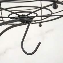 2-Tier Iron Wire Fruit & Vegetable Basket Holder With Banana Hook, Decorative Storage Rack For Countertop, Living Room, Patio, 64oz, Black, Suitable For Kitchen, Living Room, Patio, Storage, Entertaining Guests, Storage, Kitchen Accessories