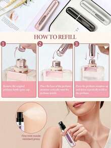 5ml Refillable Perfume Spray Bottle, Travel Perfume Bottle, Refillable Travel Spray Bottle, Individually Packaged, Travel Perfume Refill Bottle And Portable Perfume Dispenser, Glitter Color Perfume Bottle With Pump Sprayer, For Travel Essential Perfume Storage Container, Living Room, Bedroom, Bathroom, Wedding, Party, Birthday, Gifts For Men & Women, Friends, Parents, Accessories, Fun New Year Gift (Color Random) - Multicolor - View 3