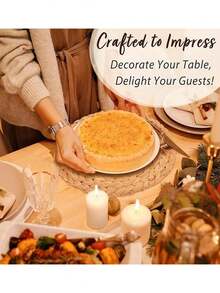 Round Woven Placemats, Made From Natural Water Hyacinth Vines, These Rustic-Style Woven Placemats And Coasters Are Perfect For Kitchen And Dining Tables. Suitable For All Seasons, They Are Ideal For Everyday Meals, Candlelight Dinners, And Occasions Like Christmas. (Natural Materials May Have Slight Color Variations.) - Multicolor - View 6