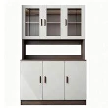 Gabinetes De Cocina 100x34x182 Cm Con Cajones Y Anaqueles - Gris Claro - Ver 2