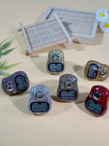 خاتم إلكتروني بنمط خشبي جديد، عداد مسبحة إلكتروني عالي الجودة بتصميم نمط حبوب الخشب، مناسب للرجال والنساء، للاستخدام اليومي والأغراض التجارية وشهر رمضان والمناسبات، شاشة رقمية متعددة الأغراض لتخفيف التوتر، قابل للاستخدام في العد للصلاة والأغراض التجارية والمنزلية، متوفر بألوان متعددة - متعدد الألوان - مشاهدة 2