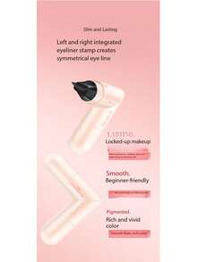 旋转眼线印章笔 – 双头设计，带飞翼印章，速干、持久、防晕染，轻松打造猫眼妆、精致飞翼线条，妆容持久一整天。感恩节女主人礼物、圣诞节礼物、平价好物、情人节礼物、旅行必备、旅行用品、房间装饰、情人节礼物、平价好物、房间用品、1美元商品、度假必备、女士礼物、卧室用品、情人节、99美分 - 黑色 - 查看 11