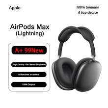 Used Apple AirPods Max (Lightning) 99 New, Wireless Bluetooth Headphones, Active Noise-Cancelling Headphones, Over-Ear Headphones - Black - View 9