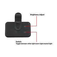 No 015062149-0001 1pc Portable Rechargeable LED Clip-On Fill Light, 3 Lighting Modes, Suitable For Computer, Photography, Video Calls, Live Streaming, Multi-Scenario Use, Adjustable Brightness, Ideal Gift For Friends And Family, Rechargeable (Built-In 250mAh Battery) - Mobile Phone Fill Light - View 13