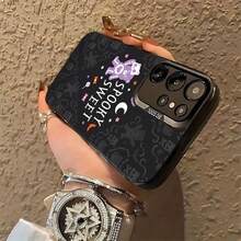 Estuche para teléfono con calavera de oso dulce espeluznante, compatible con 17 16 Pro Max 15 Pro Max 13 y 12, material TPU a prueba de caídas, regalo ideal para familiares, amigos y seres queridos en Halloween y Navidad para quienes aman el estilo spooky cute - Negro - Ver 6