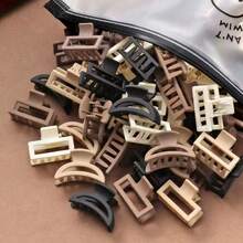 10pcs Women Hair Accessories Clips, High Ponytail Hair Ties, Non-Slip Mini Clips Suitable For Voluminous Hairstyles, Seasonal Color Choices For All Year Round (Clips Only, Color Randomly Shipped) - Multicolor - View 5