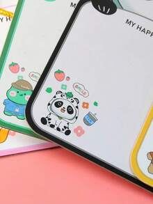 Pizarra de dibujo borrable con diseños de dibujos animados para niños, pizarra blanca de doble cara para pintar, garabatear y tomar notas, set de pizarra de dibujo para estudiantes - Multicolor - Ver 5