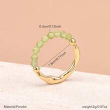 Nhẫn đàn hồi bằng đá thạch anh tím tự nhiên 3mm đơn giản và thanh lịch, đá Aventurine xanh, đá Garnet, đá Aquamarine, đá thạch anh hồng cho phụ nữ - nhẫn co dãn đá tự nhiên - Xem 24