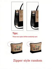 一套教师主题手提包，包含一个手提包和一个黑色零钱包，印有“教学是一项用心之作”字样。这款手提包容量大，可作单肩包、亚麻购物袋、沙滩包、化妆包、指甲油收纳袋、仿皮手拿包、可爱充电器收纳包、旅行配件收纳包使用。适合度假、工作、通勤、上学、返校季以及情人节礼物。 - 彩色 - 查看 9