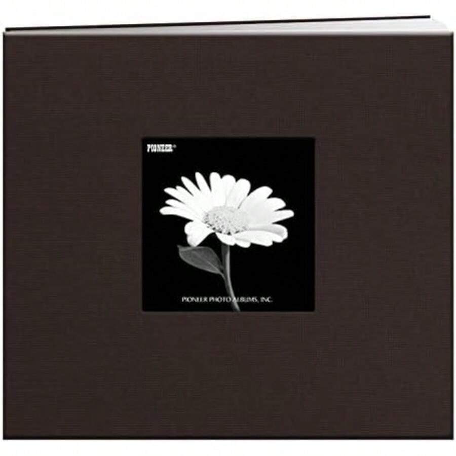 Pioneer 12 Inch by 12 Inch Postbound Fabric Frame Cover Memory Book, Dreamy Pink(8"x8" Marrón Chocolate) - Multicolor - Ver 1