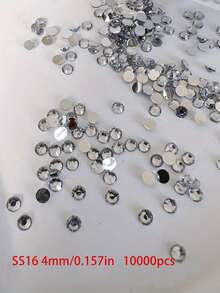 10000颗水晶AB彩平底水钻，非热熔树脂宝石，适用于美甲、DIY工艺品和珠宝制作配件