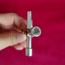 1 pieza Llave inglesa multifuncional de aleación de zinc, llave triangular resistente al agua con eje hexagonal, adecuada para cajas de control eléctrico, puertas de ascensor, válvulas de grifos, etc., herramientas industriales de grado, herramientas para puertas de ascensor, diseño resistente, estructura de alta calidad, etc. - Multicolor - Ver 8