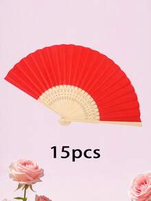 Personalized Engraved White Folding Fan, Custom Lettering Fan, Personalized Wedding Fan, Engagement Gift, Bridal Gift, Party Favor, Best Man Gift, Wedding Thank-You Gift, Birthday Gift, Baptism Gift, First Communion Gift, Personalized Gift Idea, Bamboo Folding Fan, Can Be Used For DIY Creative Blank Printing Advertising Gifts. Multifunctional, Highly Decorative, And Of Superior Quality, It Is An Ideal Gift For Her, Suitable For Tea Room, Valentine's Day, Mother's Day, Father's Day. - Multicolor - View 46