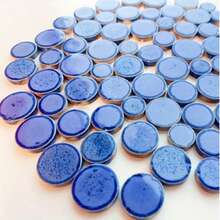 100g/3.53oz DIY Mosaic Tiles, Ice Crackle Effect Multiple Colors, Round Floral Pattern Tiles, Suitable For DIY Crafts, Creative Art Glass Mosaic, Jewelry Making And Home Decor - Multicolor - View 21