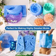 Silicone Mold Making Kit, 22oz 15A Elastic Silica Gel, Color Sapphire Blue, Suitable Casting Resin Molds And Candle Soap Mold, Fast Cure Translucent Platinum Silicone Rubber - Sapphire Blue 22oz - View 7