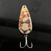 New Rotating Sequin Lure, Cartoon Spoon Shaped Soft Lure, Fishing Bait, Artificial Bait, UV Layer, Suitable For Sea Fishing, Boat Fishing And Freshwater, Long Distance Casting - Multicolor - View 14