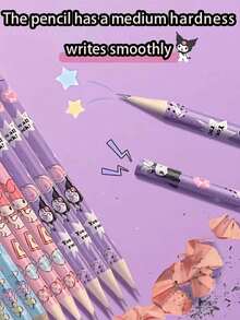 Sanrio 30支装库洛米直立式铅笔，学生练习用，肉桂狗美乐蒂铅笔，可爱卡通考试用2B铅笔带橡皮，返校用品