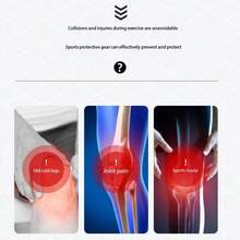 2pcs Knee Brace Strap, Unisex Knee Compression Sleeve, Provides Knee Support For Work, Running, Weightlifting, Fitness, Suitable For Outdoor Activities, Sports, Travel, Home, Office, School And Other Occasions To Relieve Knee Pain - Multicolor - View 3