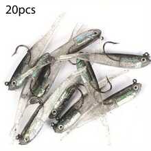 小灰魚、小銀魚、軟魚、鉛鉤、軟魚誘餌、次模擬餌、仿生叉尾軟餌釣魚