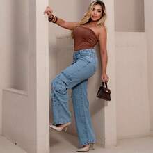 CAMAROTE WIDE CARGO JEANS LANÇAMENTO !!! - Lavagem clara - Visão 5
