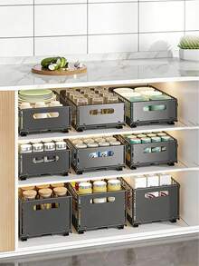 1/2 cái kệ đựng đồ kéo ra, kệ đựng thực phẩm trượt chịu lực cao, kệ đựng thực phẩm kiểu ngăn kéo trượt, thích hợp cho nhà bếp, phòng khách, nhà ở, lưu trữ dưới bồn rửa nhà bếp, phòng đựng thực phẩm, phòng tắm, tủ bếp, kệ lưu trữ, dụng cụ sắp xếp, vách ngăn ngăn kéo, giá đỡ, dụng cụ sắp xếp nhà bếp, dụng cụ sắp xếp tủ. - màu đen - Xem 5