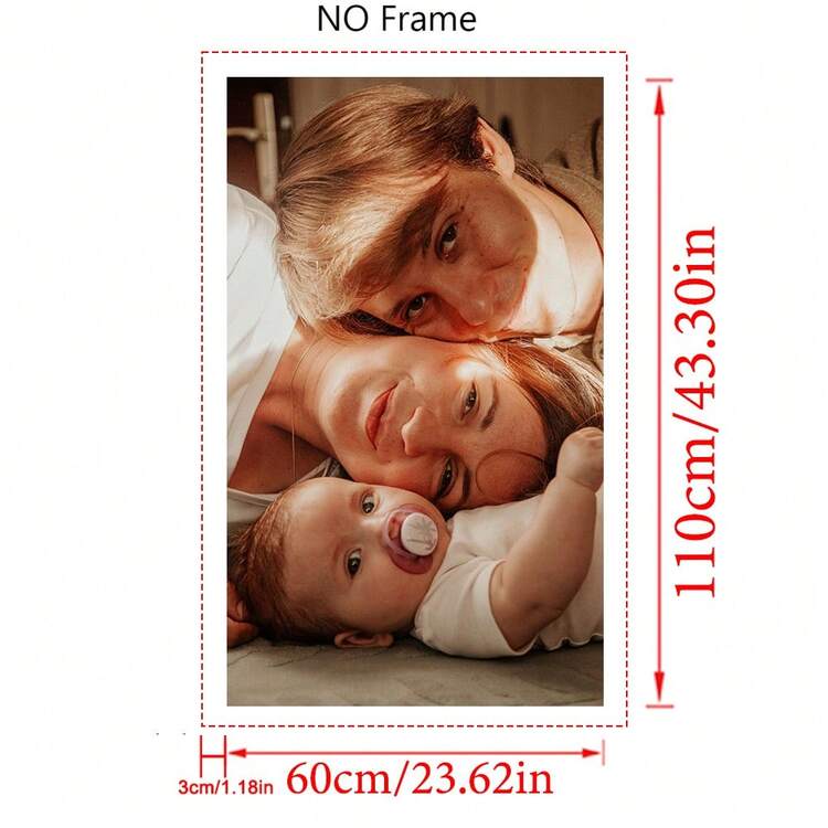 1pc Customized Large Canvas Poster, Can Be DIY Framed Or Frameless, Print Your Photo On Canvas As A Creative Gift, Wall Decor, Wall Art, Canvas Painting, Canvas Poster, Canvas Wall Decor, Poster Printing. It Is The Perfect Gift For Girlfriend/Boyfriend, Family, Son, Daughter, Student, Pet, Home, Birthday, Wedding, Anniversary, Suitable For Living Room, Bedroom And Office.,Home Decor Living Room , Industrial, Personalized Gift For Dad - White - View 55