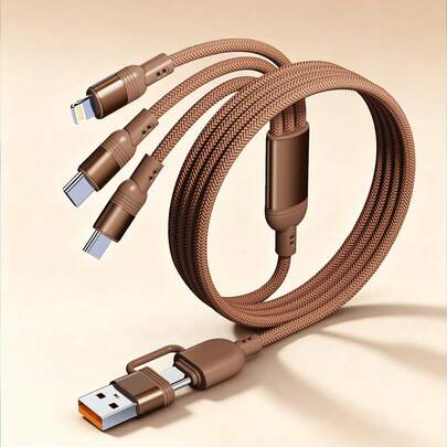 Cáp sạc nhanh 100W (tối đa), cáp dữ liệu USB sang Lightning, cáp sạc bện nylon, bộ sạc đa năng, sạc dự phòng tương thích với iPhone. Tương thích với iPhone 16/15/14/13/12/11/ S24/S23/S22/S21, Vivo, , , bộ chuyển đổi sạc hiệu quả đa năng tương thích với iPhone, Android, máy ảnh, MP3, bộ chuyển đổi đa năng du lịch.