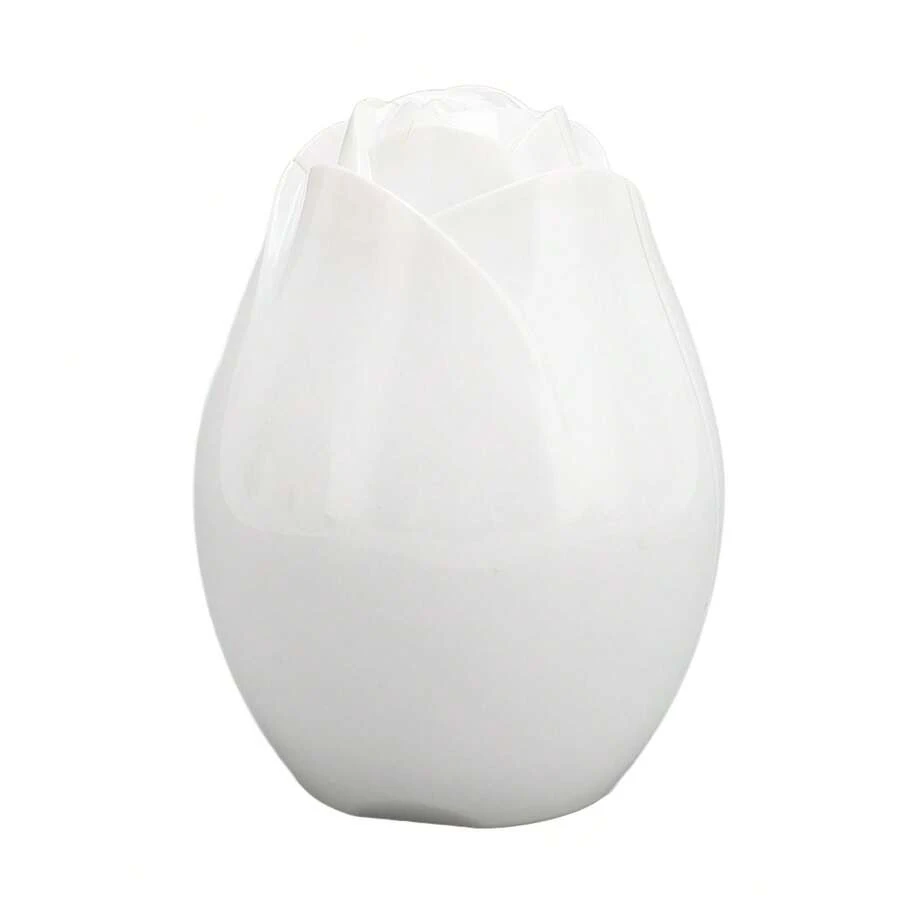 Elegant White Rose-Shaped Ring Box: Perfect Jewelry Box For Marriage Proposals, Engagements, Weddings, Anniversaries, Valentine's Day And Birthday Gifts. - White - View 1