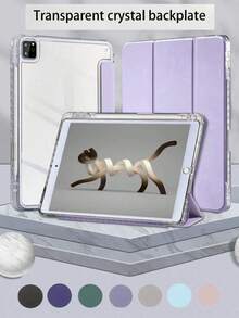 Compatible With IPad A16 Case 11th Generation 11 Inch 2025, IPad 10th Generation Case 10.9 Inch 2022, Clear Slim Protective Cover With Apple Pencil Holder & Charging Adapter Black