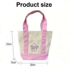 Trader Joes Canvas Tote Bag,Bag Canvas Bag With Pockets Duty Canvas Sublimation Blank Small Bag Reusable Tote Crafts - 彩色 - 查看 8