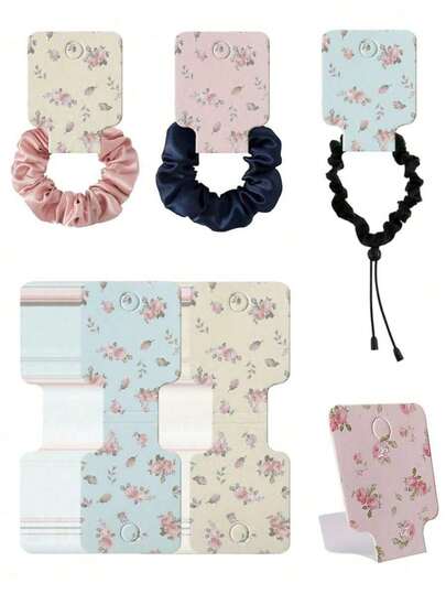 20/50/100 piezas Tarjetas de exhibición de joyería con flores rosa y amarillo, tarjetas de exhibición de collares con flores, kit de elaboración de pulseras, organizador de joyería, etiquetas para tienda minorista para suministros de pequeños negocios