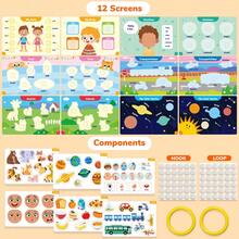 Arts And Crafts Kids Busy Book Busy Board For Toddlers Montessori Toys With Multi Themes To Learn Body, Emotion, Food, Transportations, Farm Animals, And Outer-Space, Kid Diy Set Preschool Sensory Toy Educational Activities For Fine Motor Skills Learning, Gifts For 3+ Year Old Boys And Girls Education Learning Toys - Multicolor - View 4