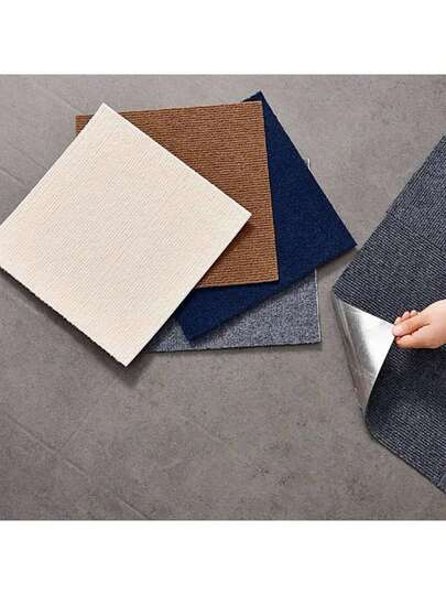 Alfombra autoadhesiva cuadrada 60*60cm Peel Stick pegatina extraíble alfombrillas para DIY muebles para el hogar azulejos pasillo interior