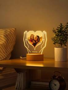 Custom Picture Frames With Photo - Valentine's Day Personalized Gifts With Picture Frame, Customized Anniversary Birthday Gifts With Light For Women Men Mom Dad Her Him Girlfriend Boyfriend Couple - Multicolor - View 6