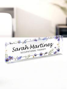 Custom Acrylic Teacher Desk Name Plate - Personalized Teacher Appreciation Desk Sign, Customizable Teacher Gifts For Desk Decor - Teacher Nameplate With Vibrant Design For Classroom Back To School,Ornamental,Reusable,Multi-Functional,Modern,Colorful,Cute,Vintage,Custom,Personalized,Unique,Customized,Workers,Clients,For Business/Work/Office,For School