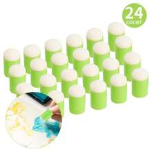 24 st svampklister för hantverk - Perfekt för att applicera bläck, krita, färg och mer - Applikator för schablonering, svampning och att skapa detaljerade effekter