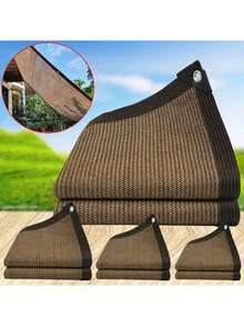 High Density Polyethylene UV-Resistant Coffee Brown Sunshade Canopy Sunshade Cloth Privacy Screen Outdoor Sunshade Net