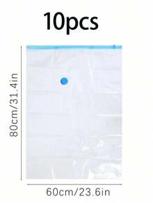 10/5/1pc Large Vacuum Storage Bags, Durable & Reusable, Vacuum Seal Bags For Clothes, Travel, Bedding, Moving, With Air Pump, Space Saver, Compression Bags, Large Capacity, Puncture Resistant, Durable Plastic Material, Suitable For Small Apartments, Seasonal - Multicolor - View 13