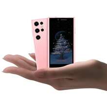 SOYES Mini Phone With 3.0'' HD Touchscreen. Kid's Toy Phone, 1000mAh Battery.     With App Download.  Student Pocket Mobile Phone. 2GB+16GB.   Front And Rear Cameras.  Take Photos Phone.  Easy To Operate.   Christmas Gifts & Halloween Present. - 粉色 - 查看 2