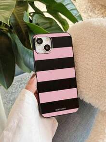 Retro Geometric Stripes Phone Case, SECRET FACTORUS Chic Pattern Cover Compatible With Iphone Case&Galaxy Case, Phone Case,For IPhone 17 / 17 Air / 17 Pro / 17 Pro Max, Cover For IPhone & Galaxy Protective Shell,Compatible With Iphone 13 Case,Compatible With Iphone 15 CaseFOR-YOUR-BELOVED-PHONE Valentine's Day Gift - 1pc - 查看 2