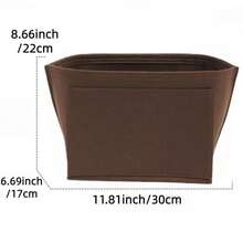 Le Pliage Tote Bag Organizer Insert, Multi-Pocket Felt Handbag Organizer, Zipper Storage Bag, Liner Bag - Coffee - View 8